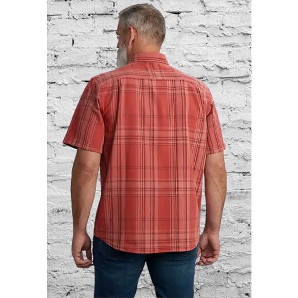 New CARHARTT Loose Fit Midweight Short Sleeve 100% Cotton Plaid Shirt MEDIUM - Picture 2 of 4